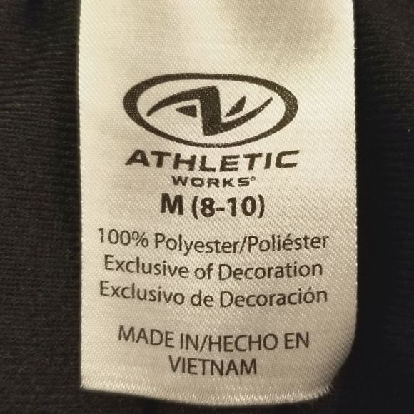 SOLD Athletic Works Black Drawstring Joggers Sports Workout Pants - Picture 4 of 5